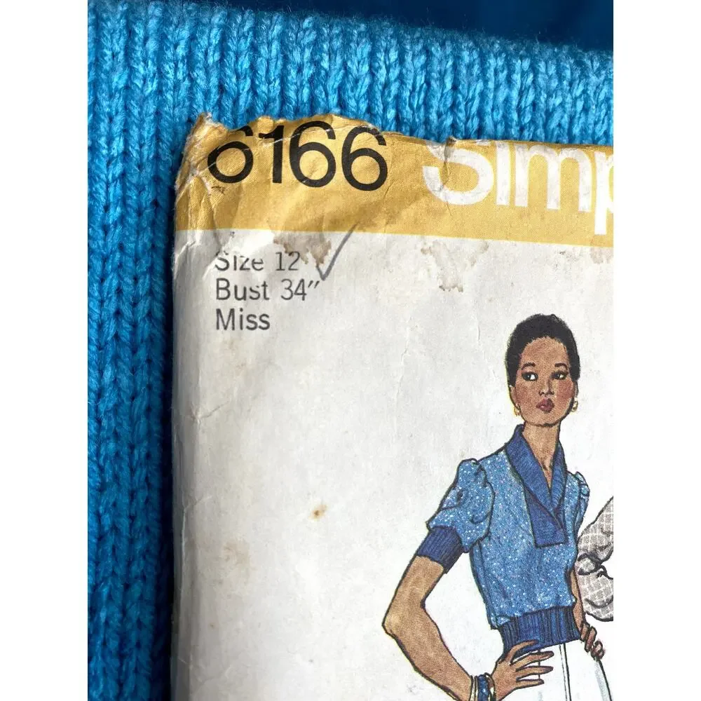 Simplicity 6166 Sewing pattern knit top A line skirt bell bottom pants size 12